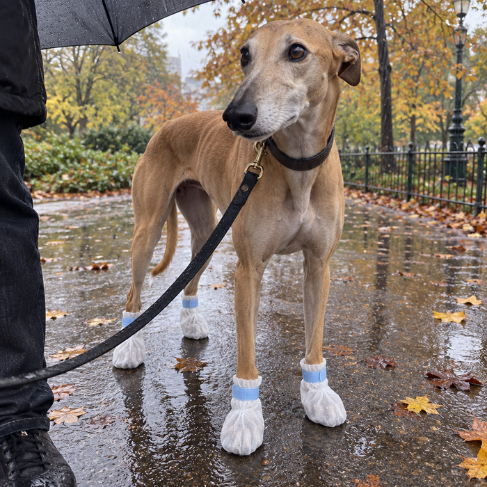 A rainy walk under an umbrella
