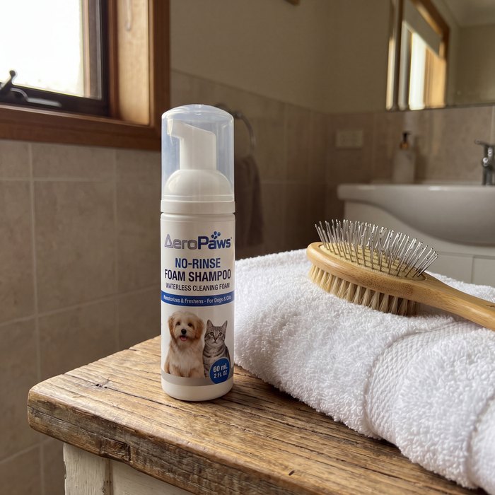 No-Rinse Foam Shampoo at home