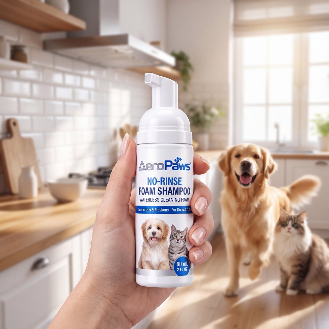 AeroPaws® No-Rinse Foam Shampoo
