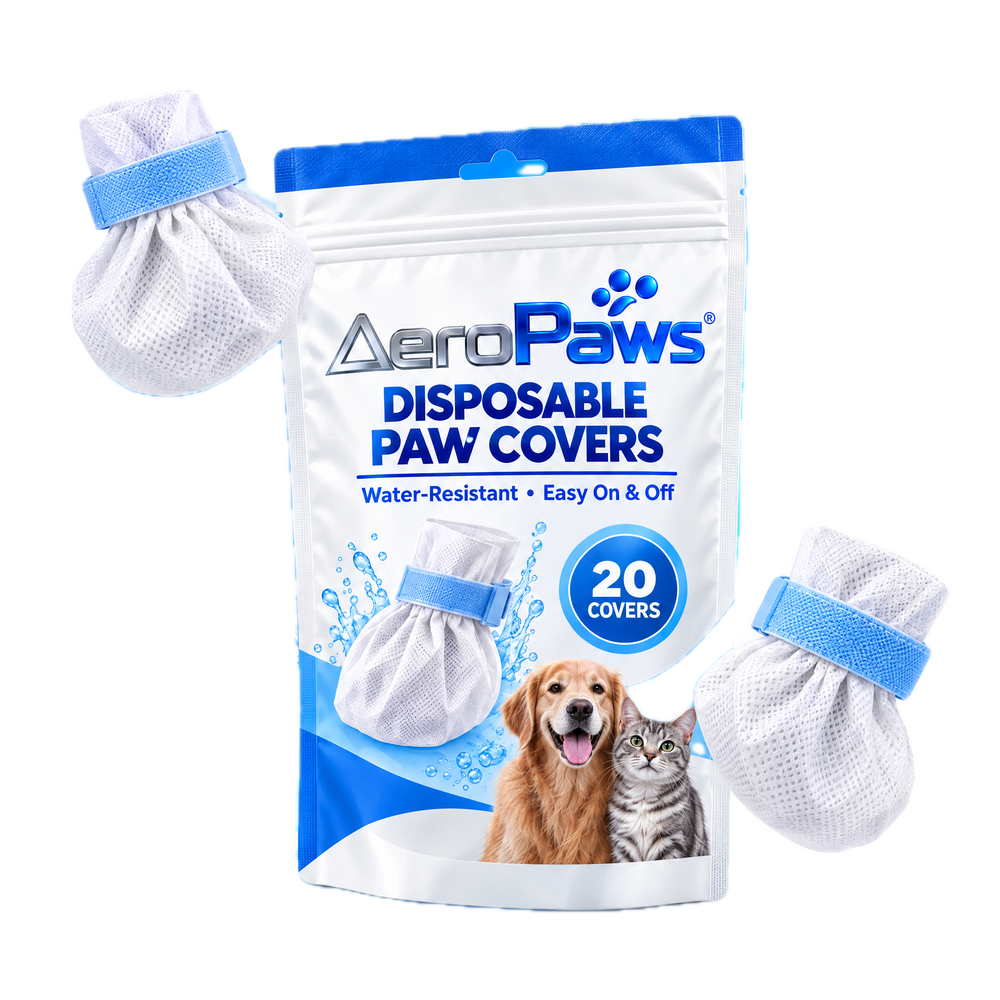 AeroPaws Disposable Paw Covers pack with two covers