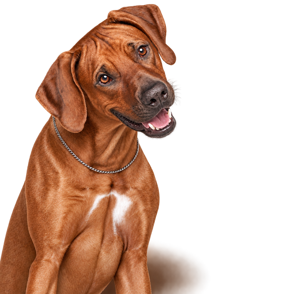 Happy dog with clean teeth after using AeroPaws dental foam