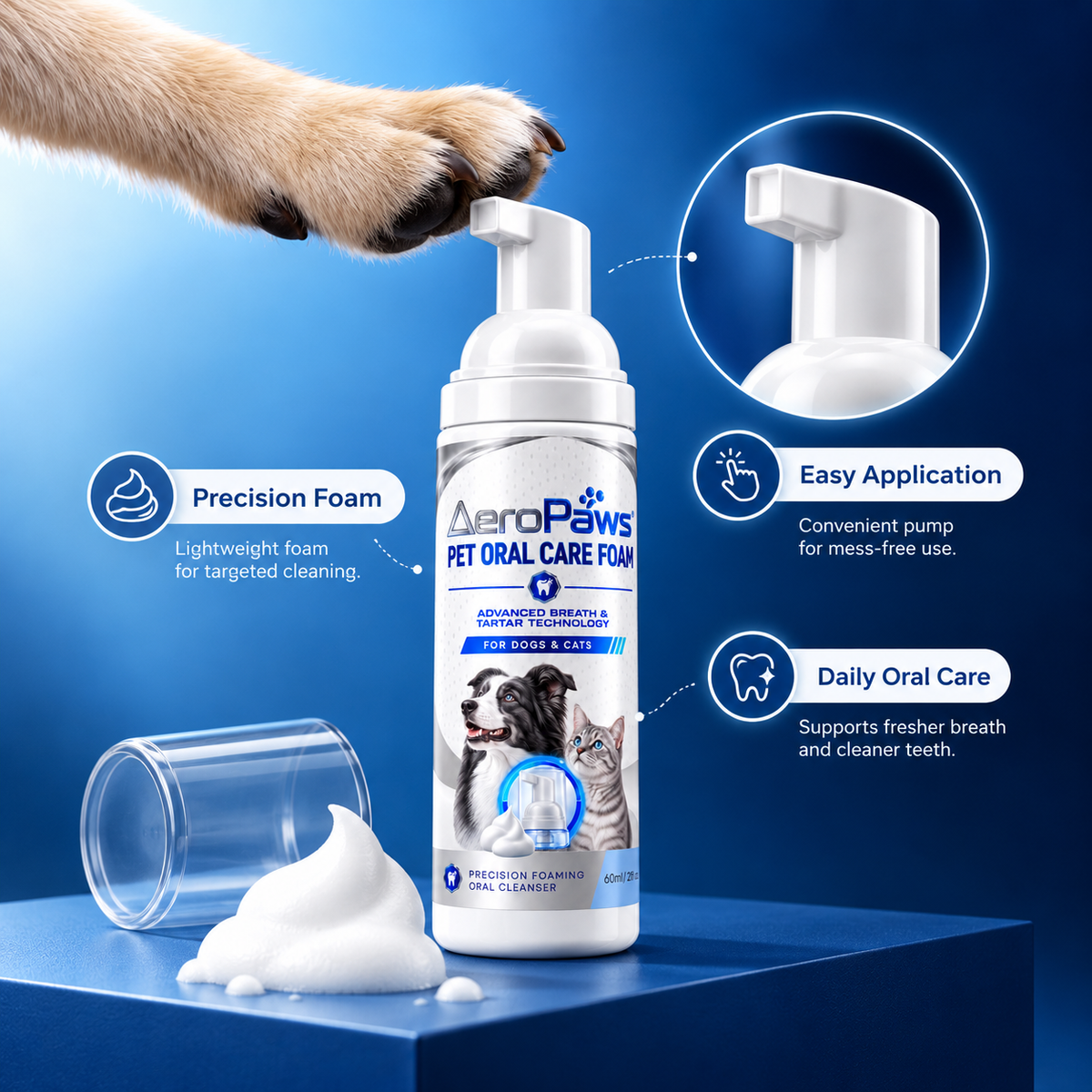 AeroPaws® Pet Oral Care Foam