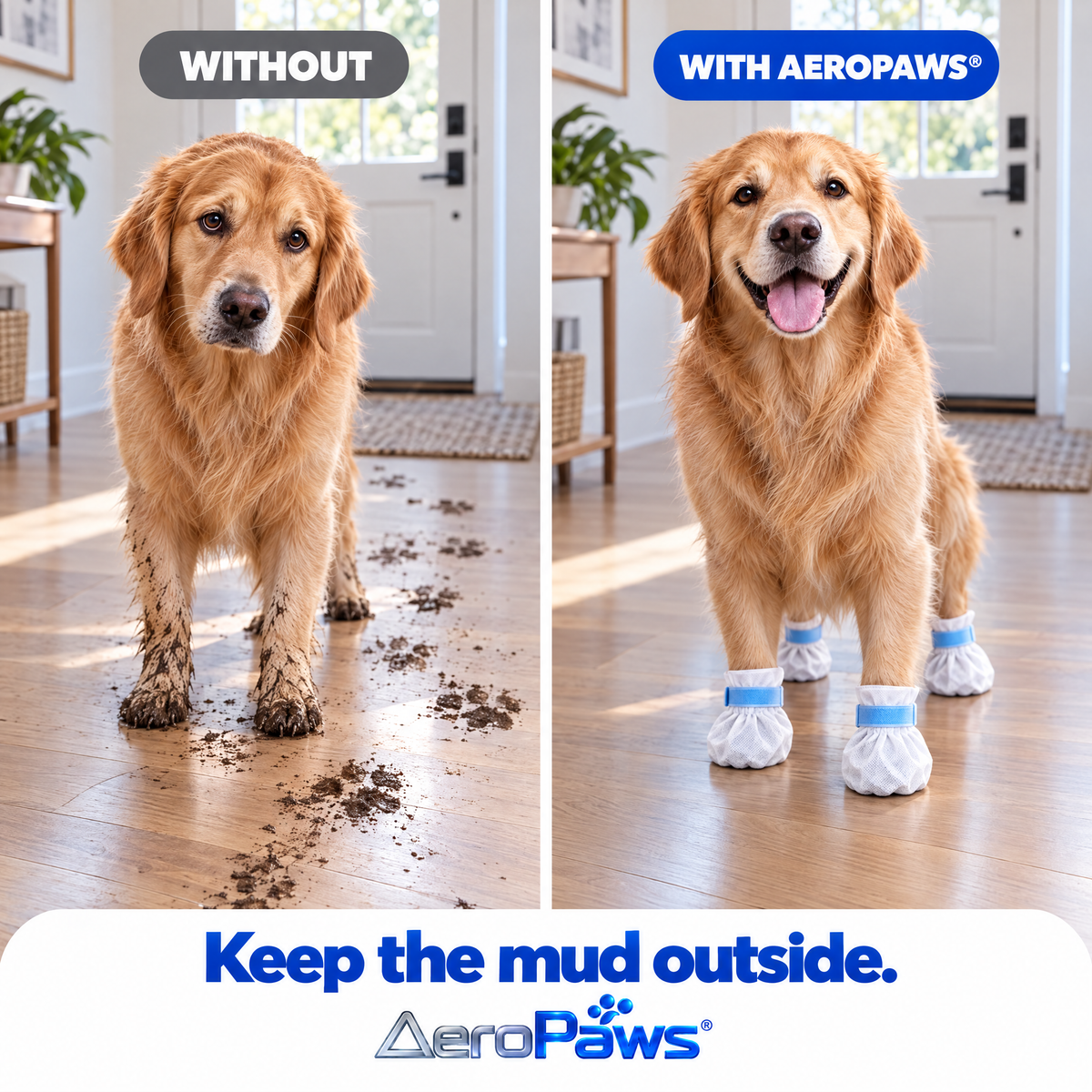 AeroPaws® Disposable Dog Paw Covers – Water-Resistant, 20 Pack
