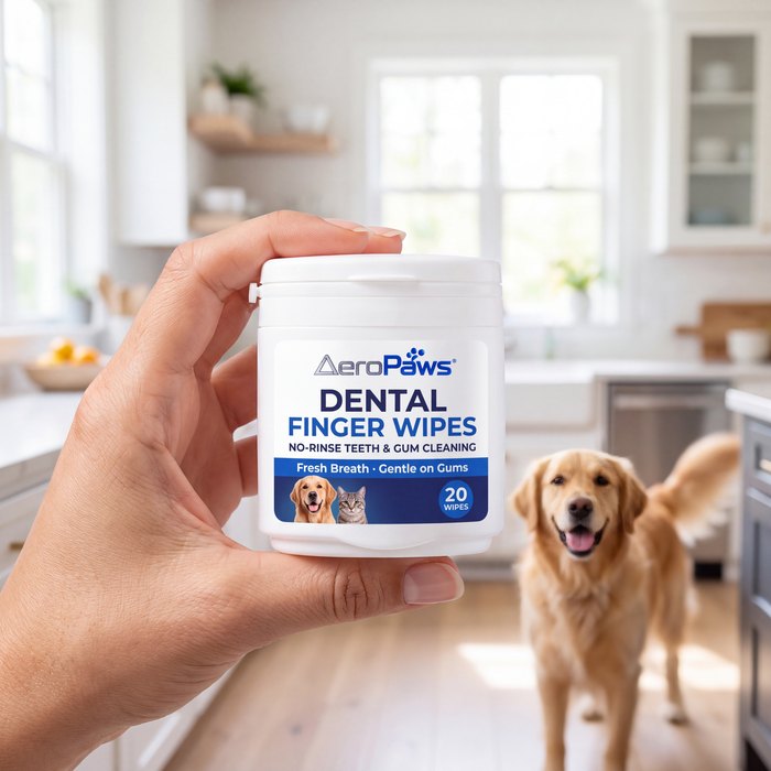 Dental Finger Wipes in the kitchen