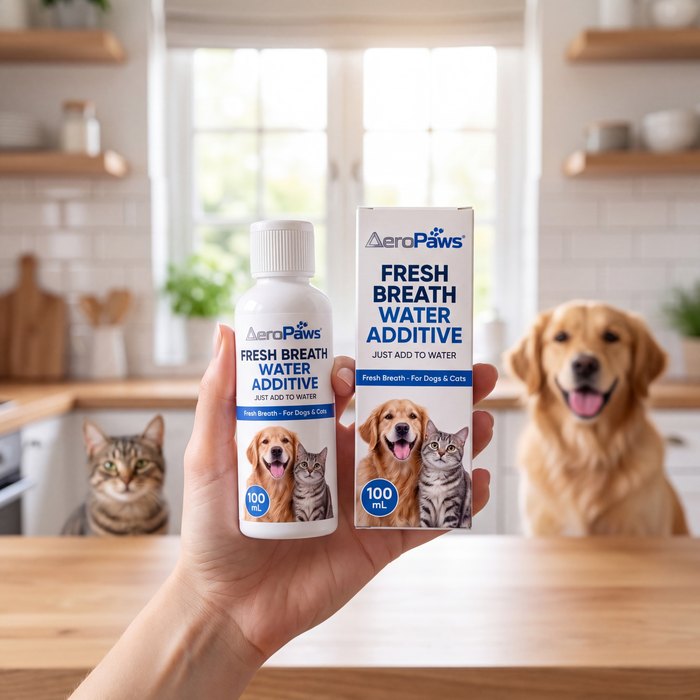 Fresh Breath Water Additive in the kitchen
